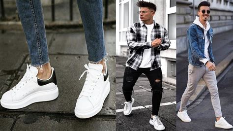Designed with a bold, modern, and clean look, the Alexander McQueen Court Trainers, will elevate any outfit. . Mens alexander mcqueen sneakers outfit